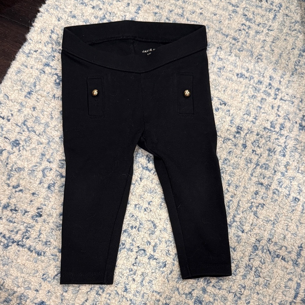 Janie and Jack Classic Black Kids Leggings